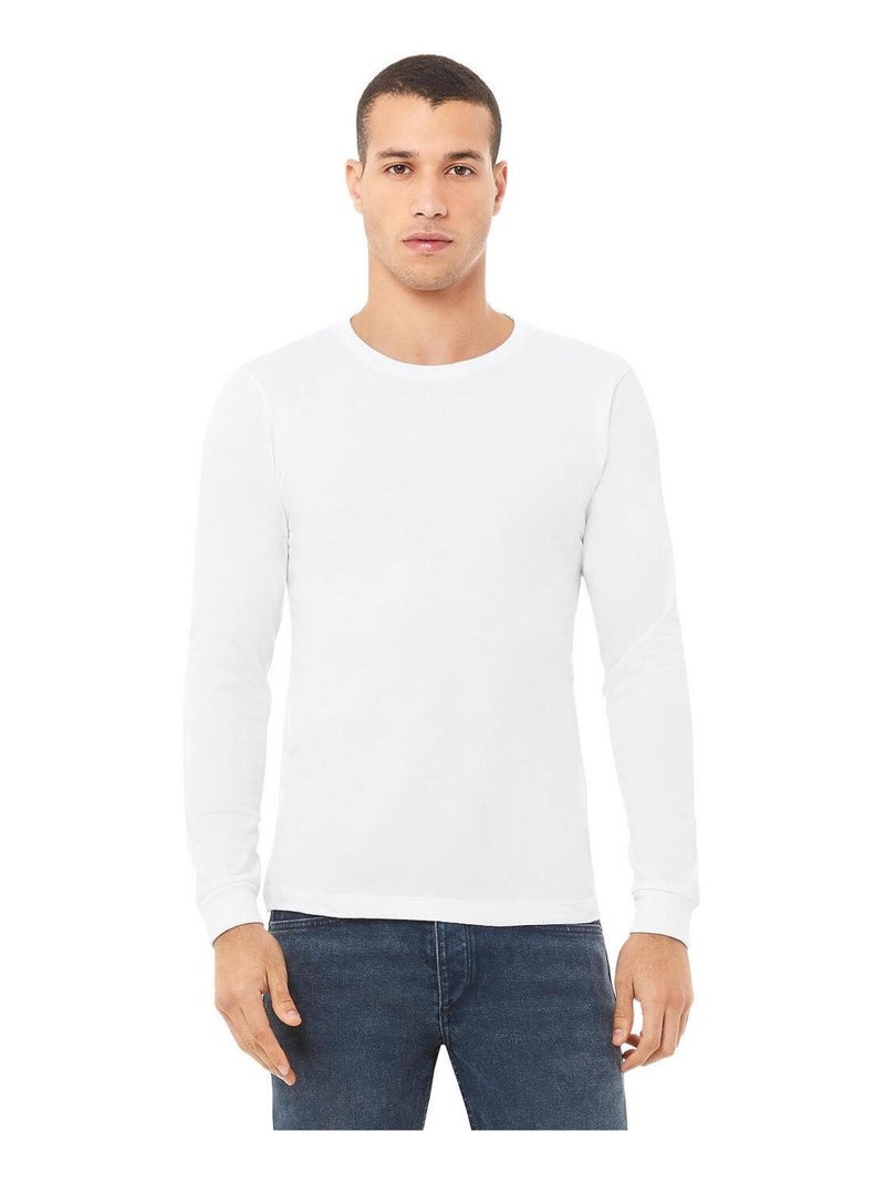 Bella + Canvas - Camiseta Manga Larga para Adultos Unisex Blanco - Kiabi