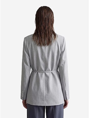 Belted crepe blazer jacket my fashion