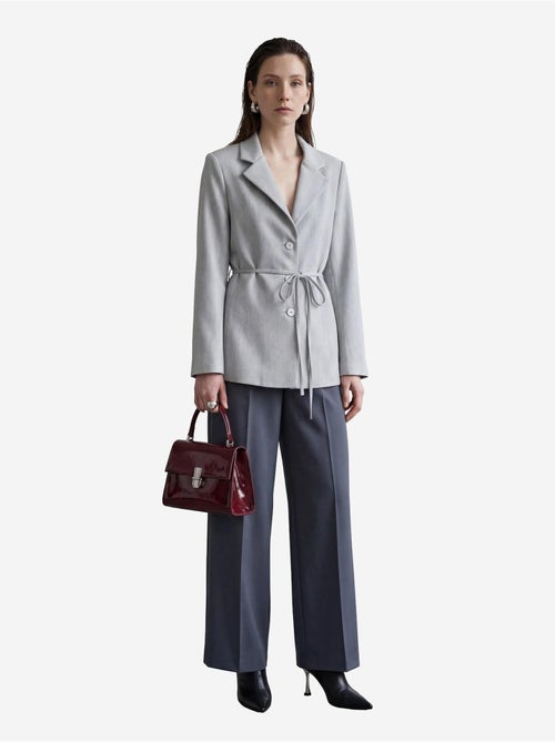 Belted crepe blazer jacket my fashion - Kiabi Belted crepe blazer jacket my fashion - Kiabi