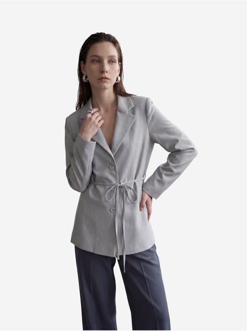 Belted crepe blazer jacket my fashion - Kiabi Belted crepe blazer jacket my fashion - Kiabi