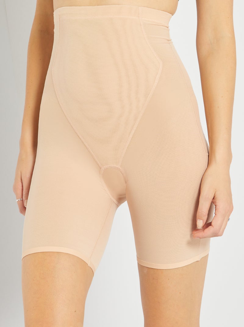Bermuda alta moldeadora 'By Bra' beige - Kiabi