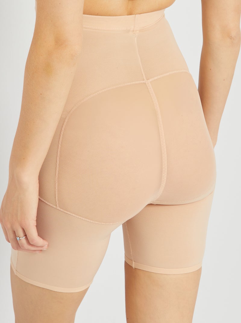 Bermuda alta moldeadora 'By Bra' beige - Kiabi