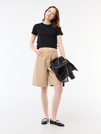 Bermuda ancho en twill