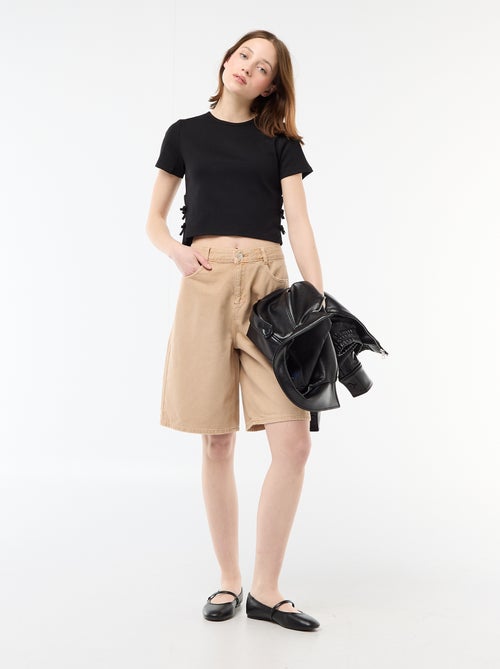 Bermuda ancho en twill - Kiabi