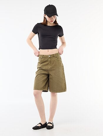Bermuda ancho en twill