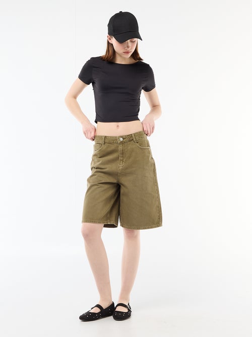 Bermuda ancho en twill - Kiabi