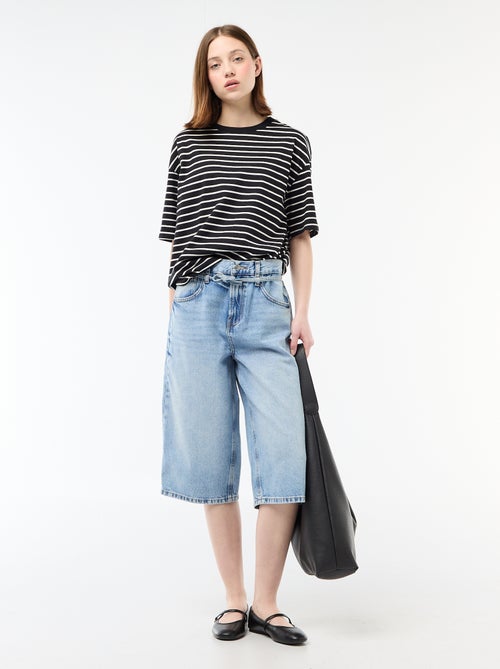 Bermuda ancho vaquero - Kiabi