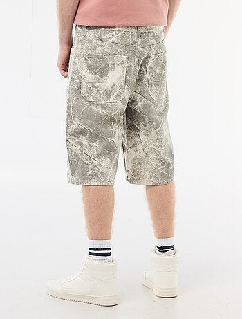 Pantalón corto baggy de algodón con efecto original