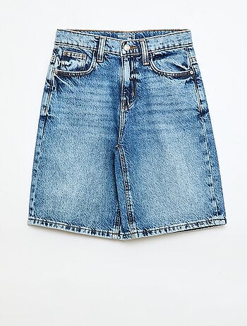 Bermuda baggy denim de algodón