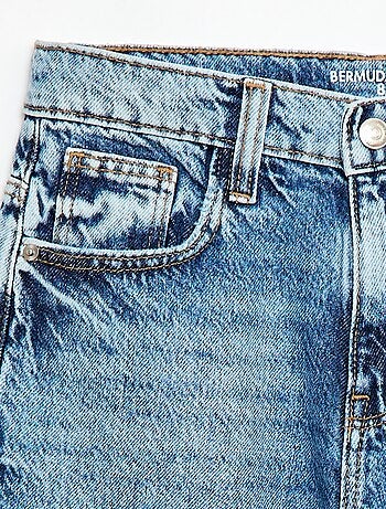 Bermuda baggy denim de algodón