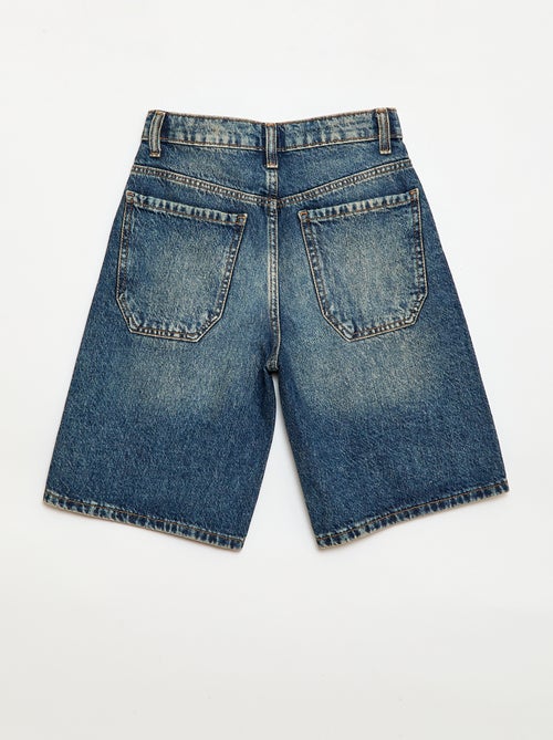 Bermuda baggy denim de algodón - Kiabi
