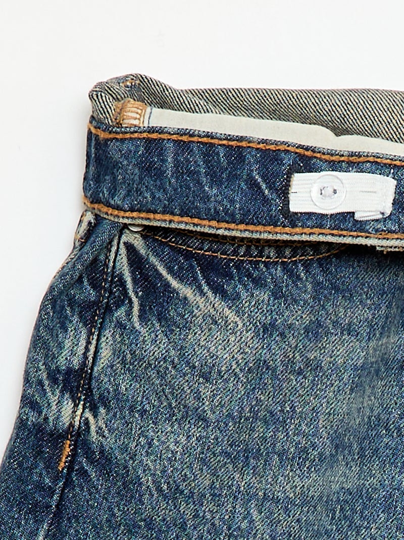 Bermuda baggy denim de algodón Azul - Kiabi