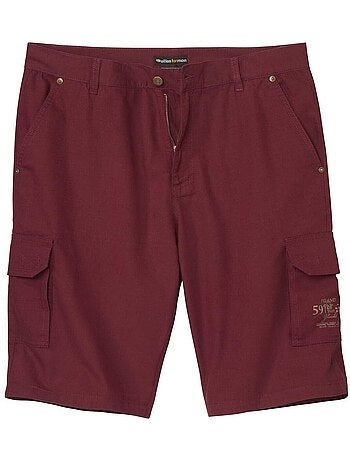 Bermuda cargo de lona microcanvas con 6 bolsillos