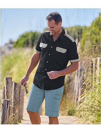 Bermuda cargo vaquero stretch