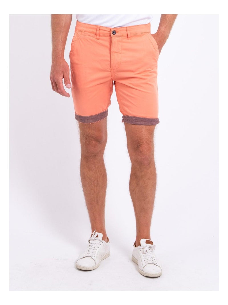 Bermuda chino BAZY Naranja coral - Kiabi