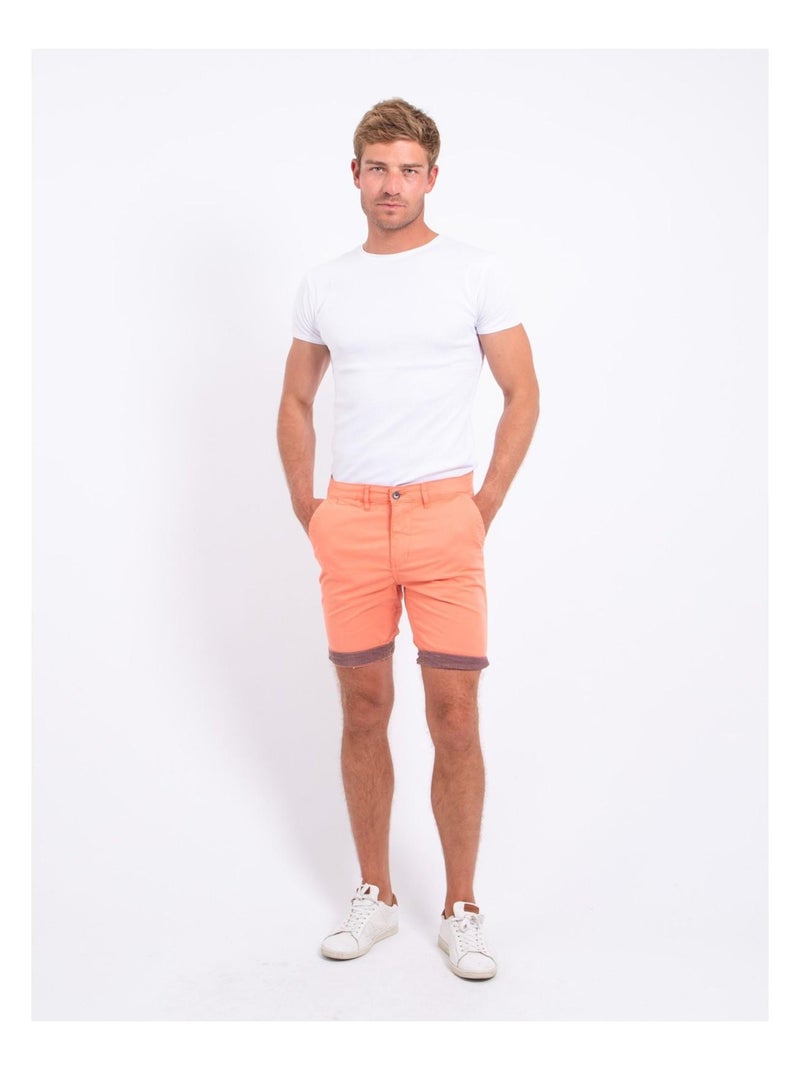 Bermuda chino BAZY Naranja coral - Kiabi