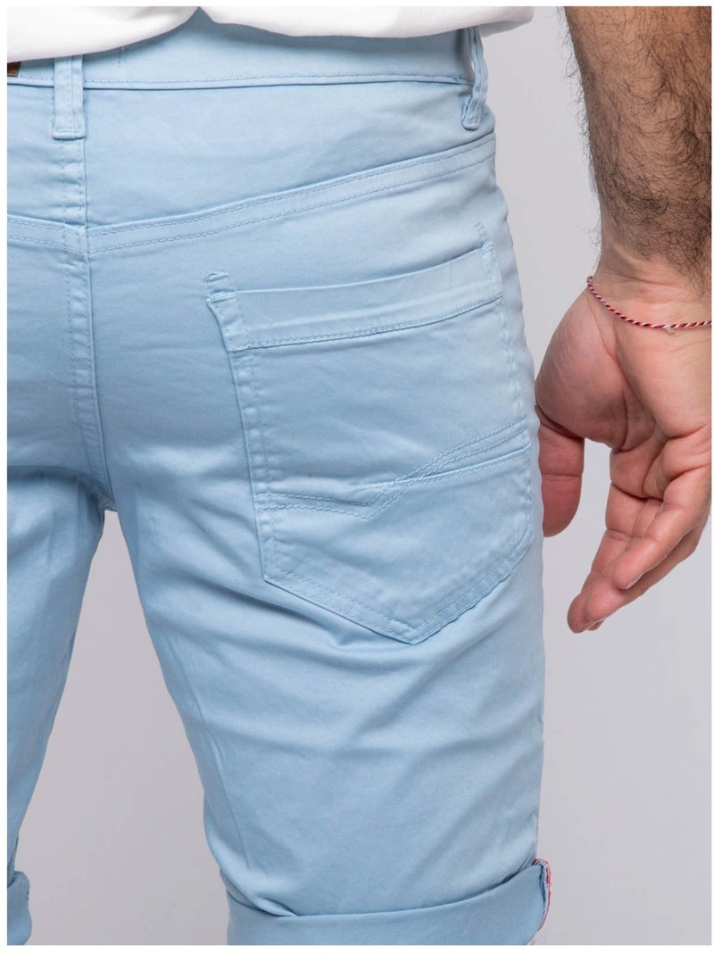 Bermuda chino BLOCHELLI Azul cielo - Kiabi