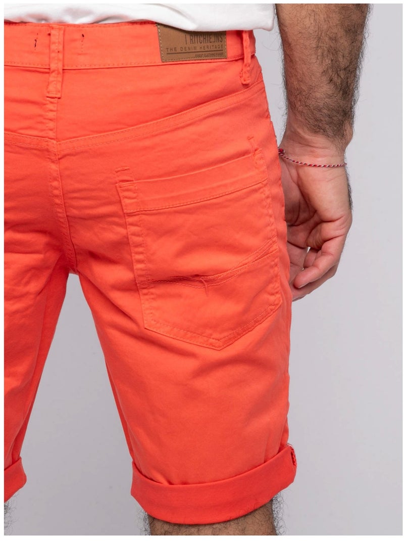 Bermuda chino BLOCHELLI Naranja coral - Kiabi