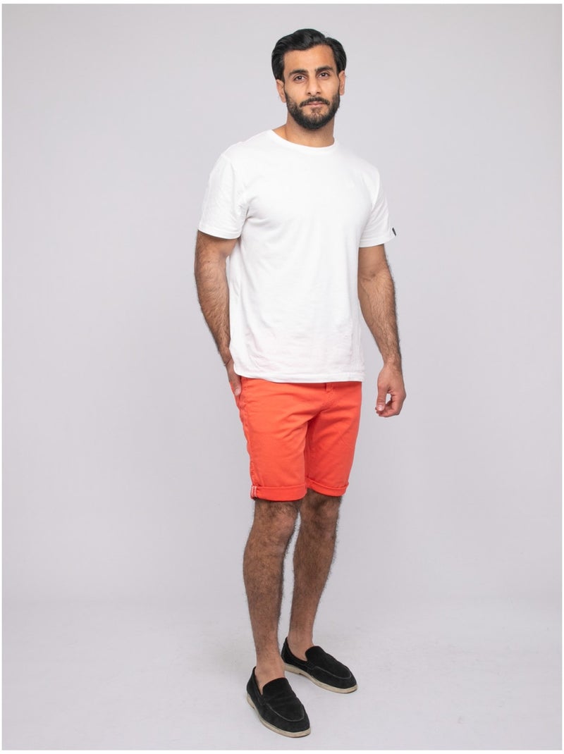 Bermuda chino BLOCHELLI Naranja coral - Kiabi