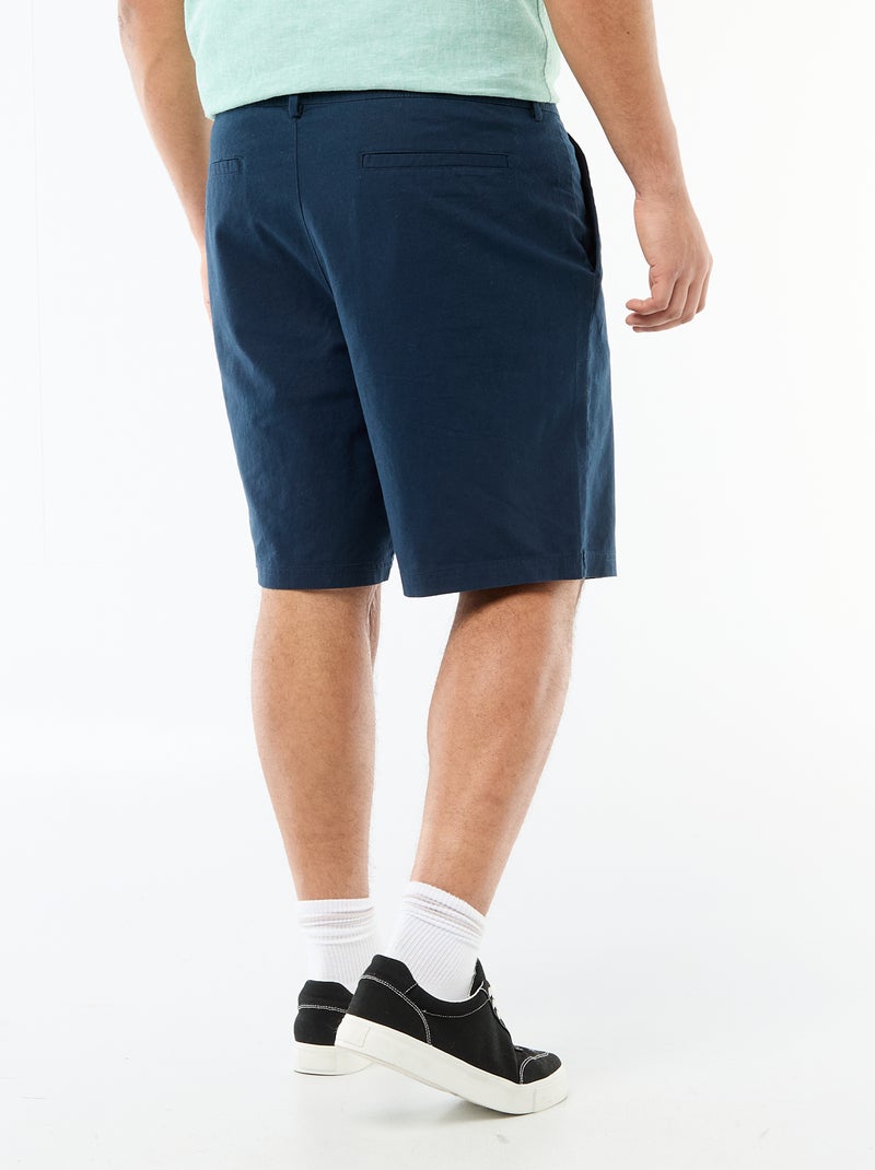 Bermuda chino con abertura abotonada + cremallera + cordones Azul - Kiabi