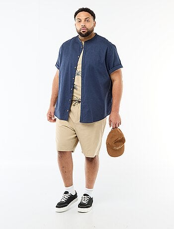 Bermuda chino con abertura abotonada + cremallera + cordones