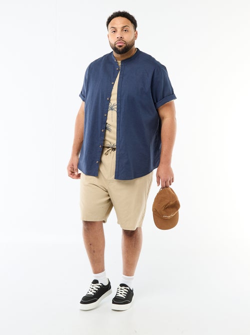 Bermuda chino con abertura abotonada + cremallera + cordones - Kiabi