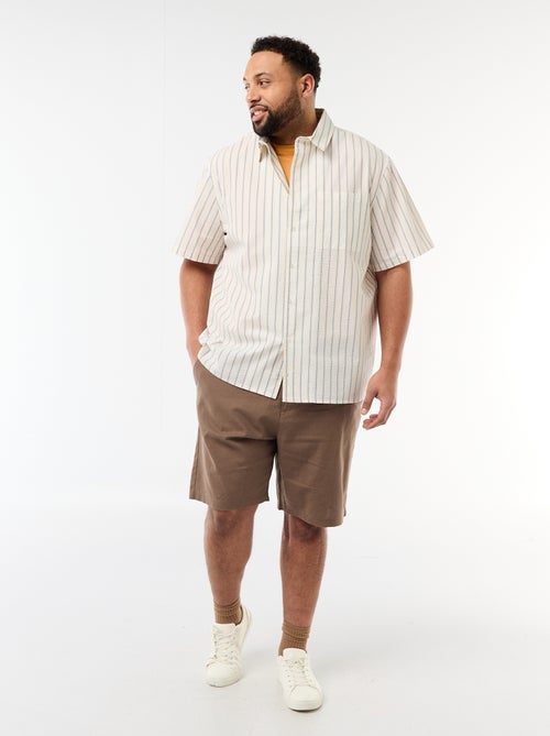 Bermuda chino con abertura abotonada + cremallera + cordones - Kiabi