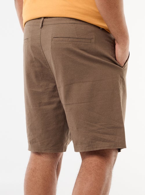 Bermuda chino con abertura abotonada + cremallera + cordones - Kiabi