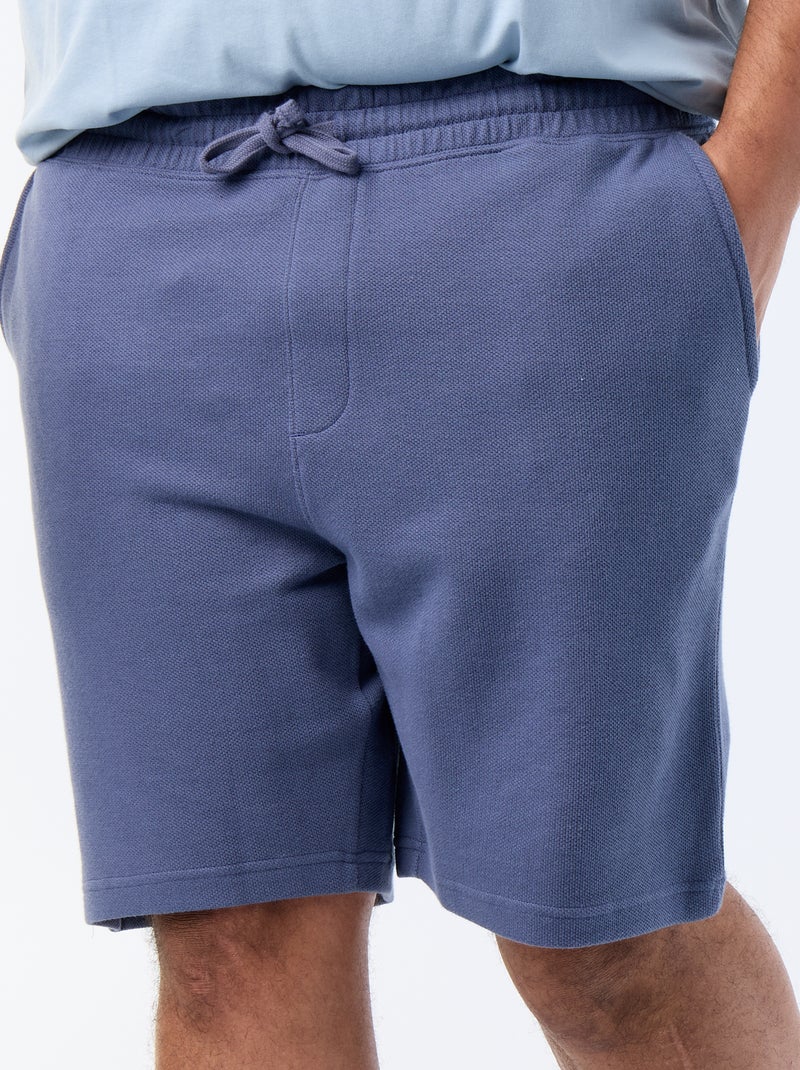 Bermuda chino con cintura elástica Azul - Kiabi