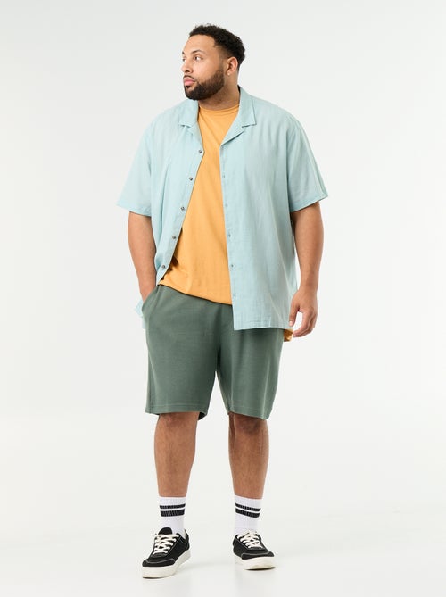 Bermuda chino con cintura elástica - Kiabi Bermuda chino con cintura elástica - Kiabi