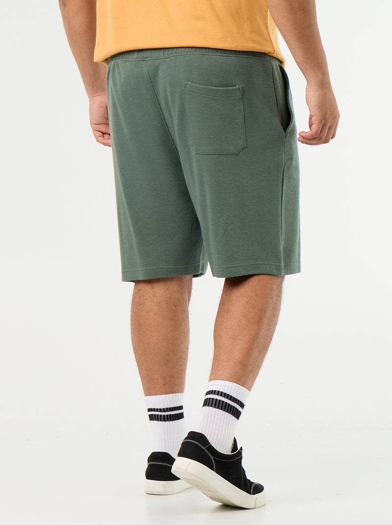 Bermuda chino con cintura elástica Verde - Kiabi