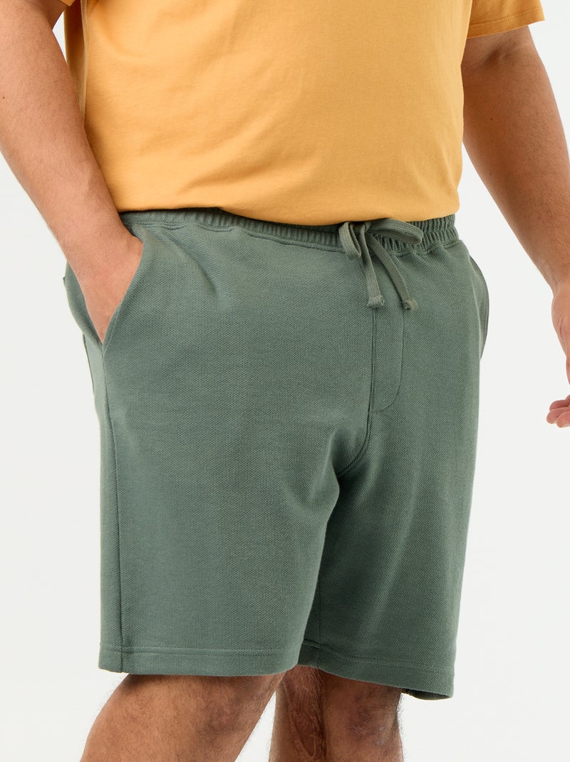 Bermuda chino con cintura elástica Verde - Kiabi