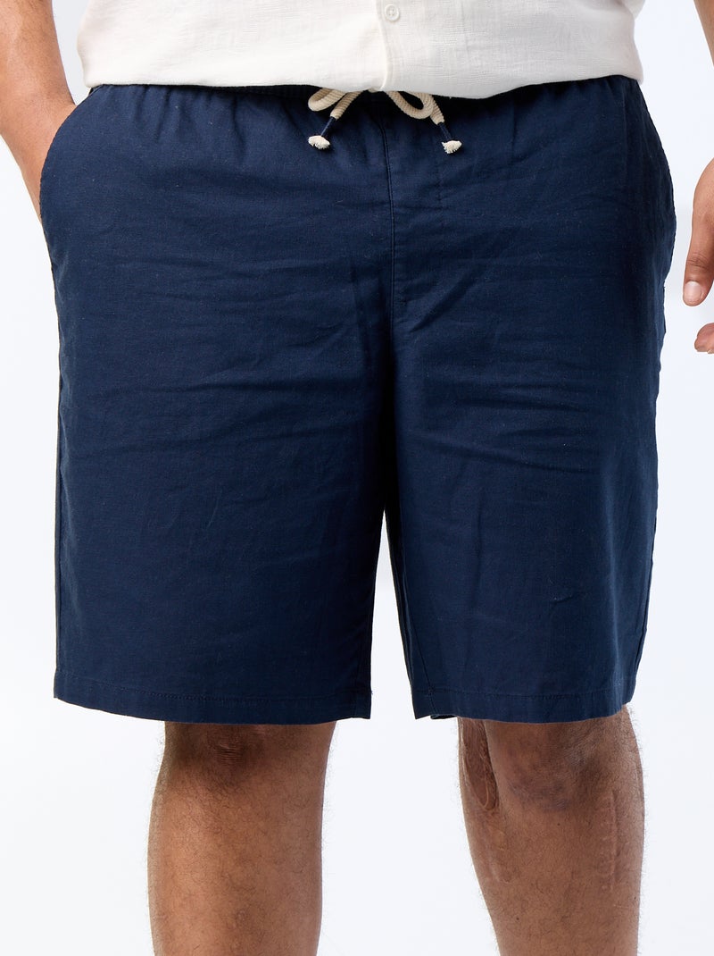 Bermuda chino con cordones ajustables Azul - Kiabi