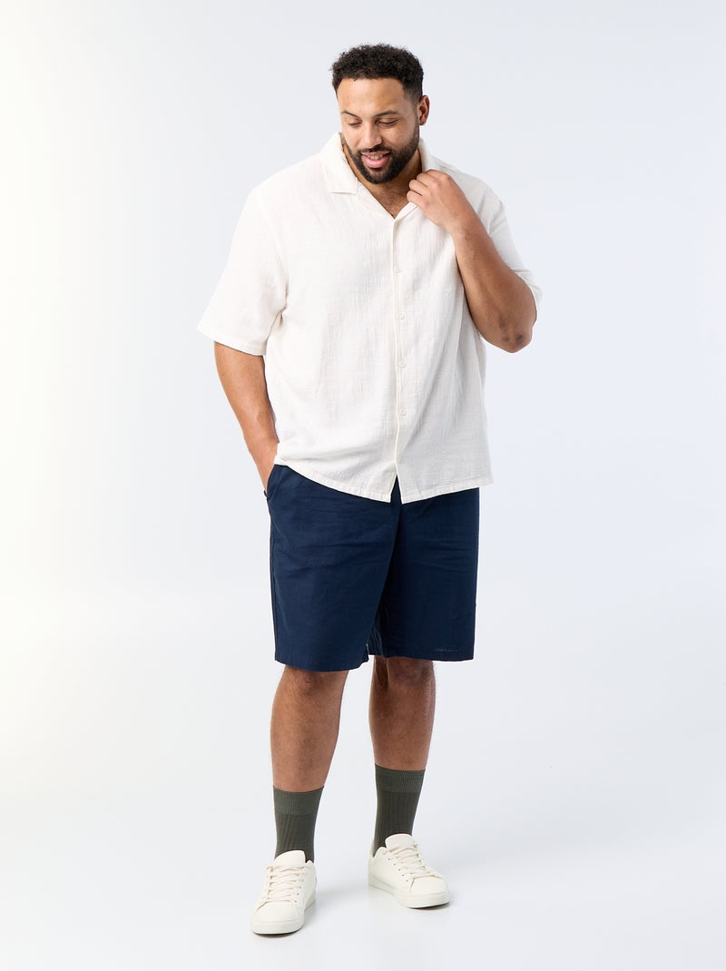Bermuda chino con cordones ajustables Azul - Kiabi
