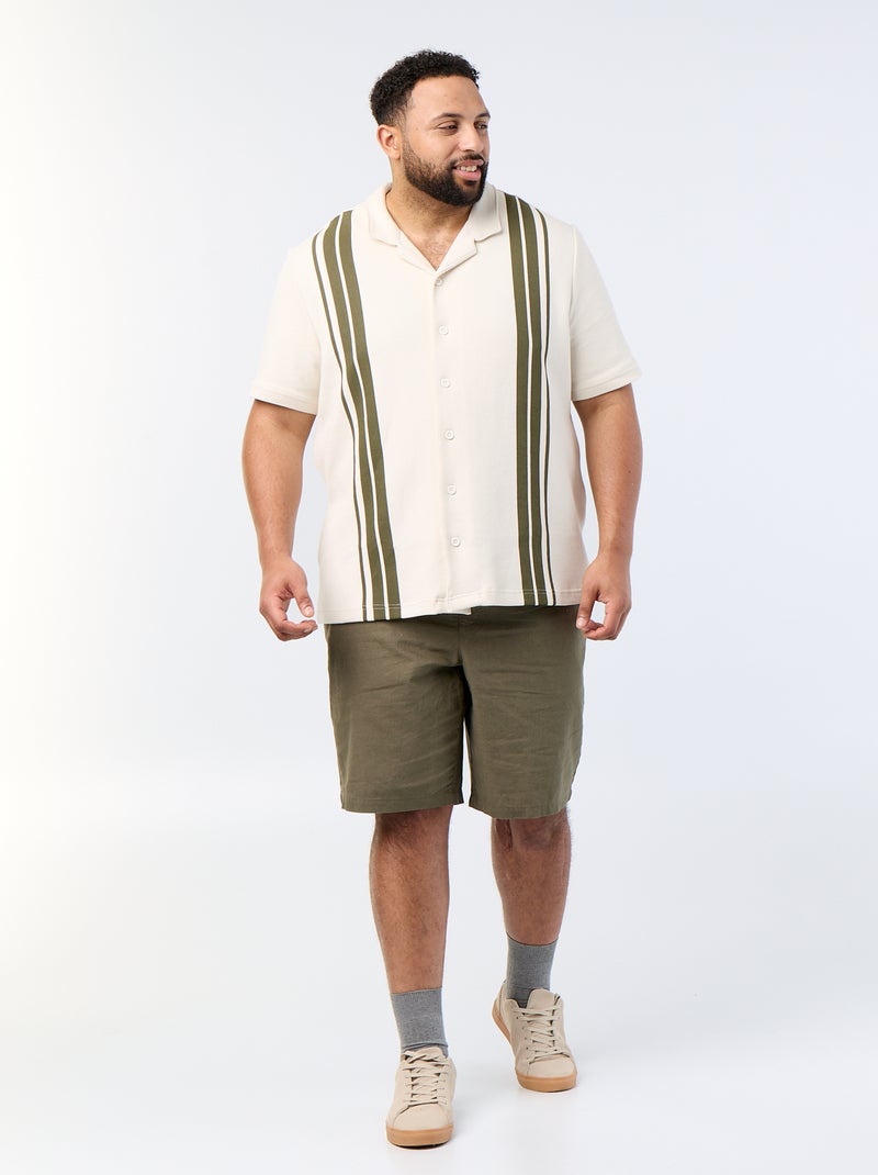 Bermuda chino con cordones ajustables Kaki - Kiabi