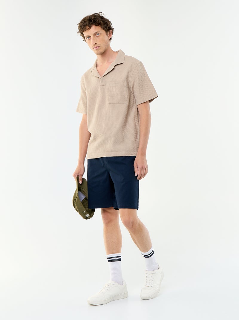 Bermuda chino de sarga Azul - Kiabi