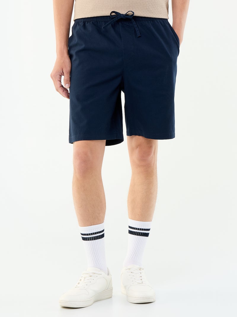 Bermuda chino de sarga Azul - Kiabi