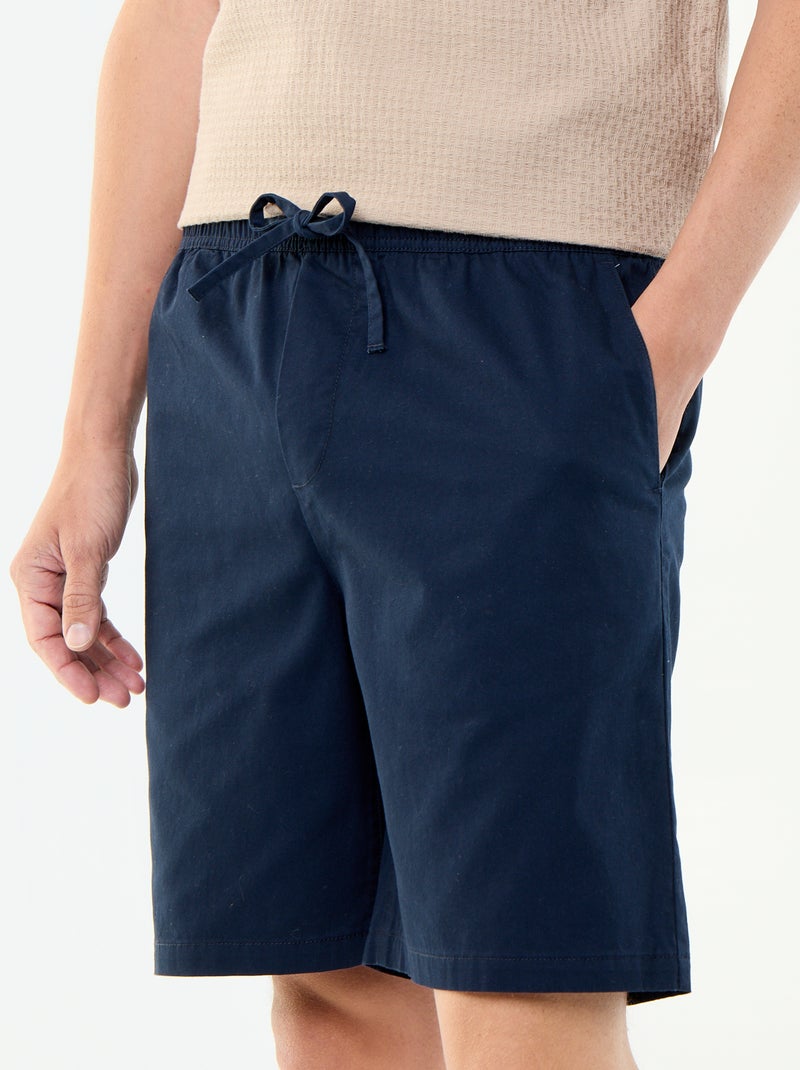 Bermuda chino de sarga Azul - Kiabi