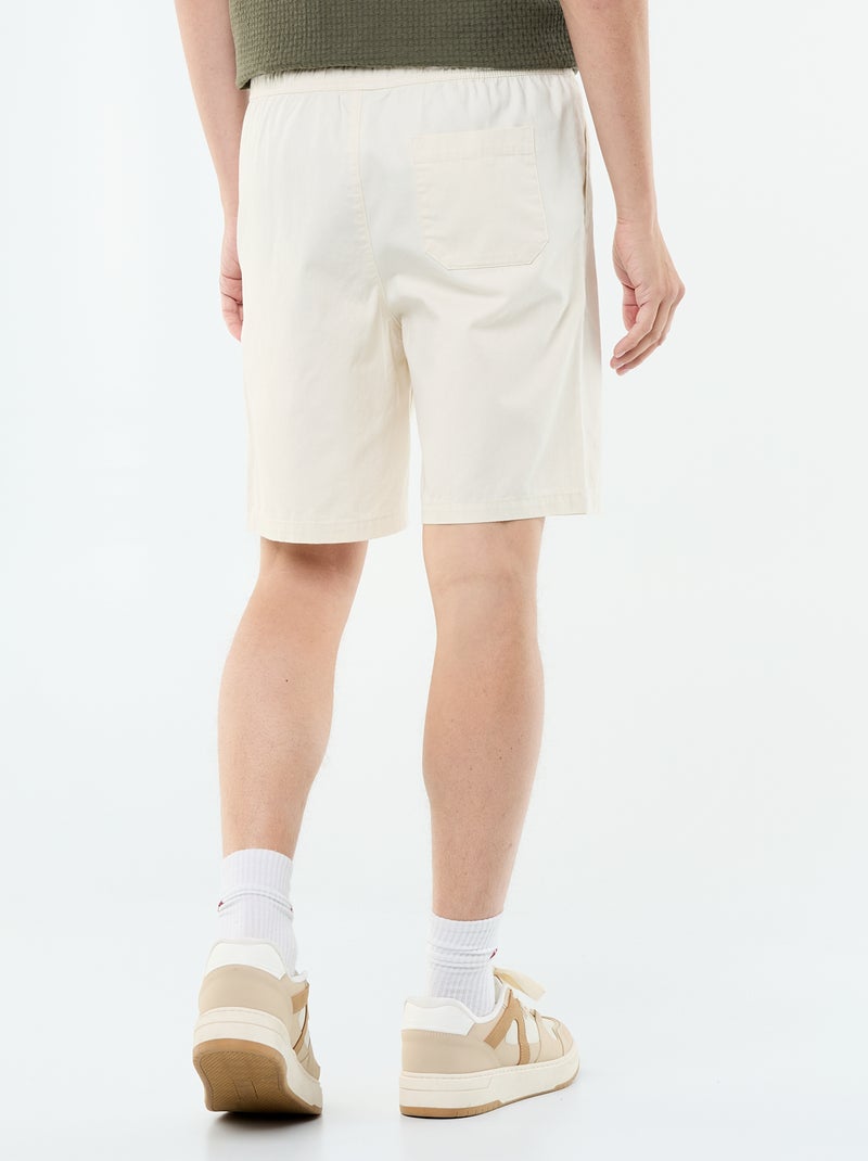 Bermuda chino de sarga Blanco - Kiabi