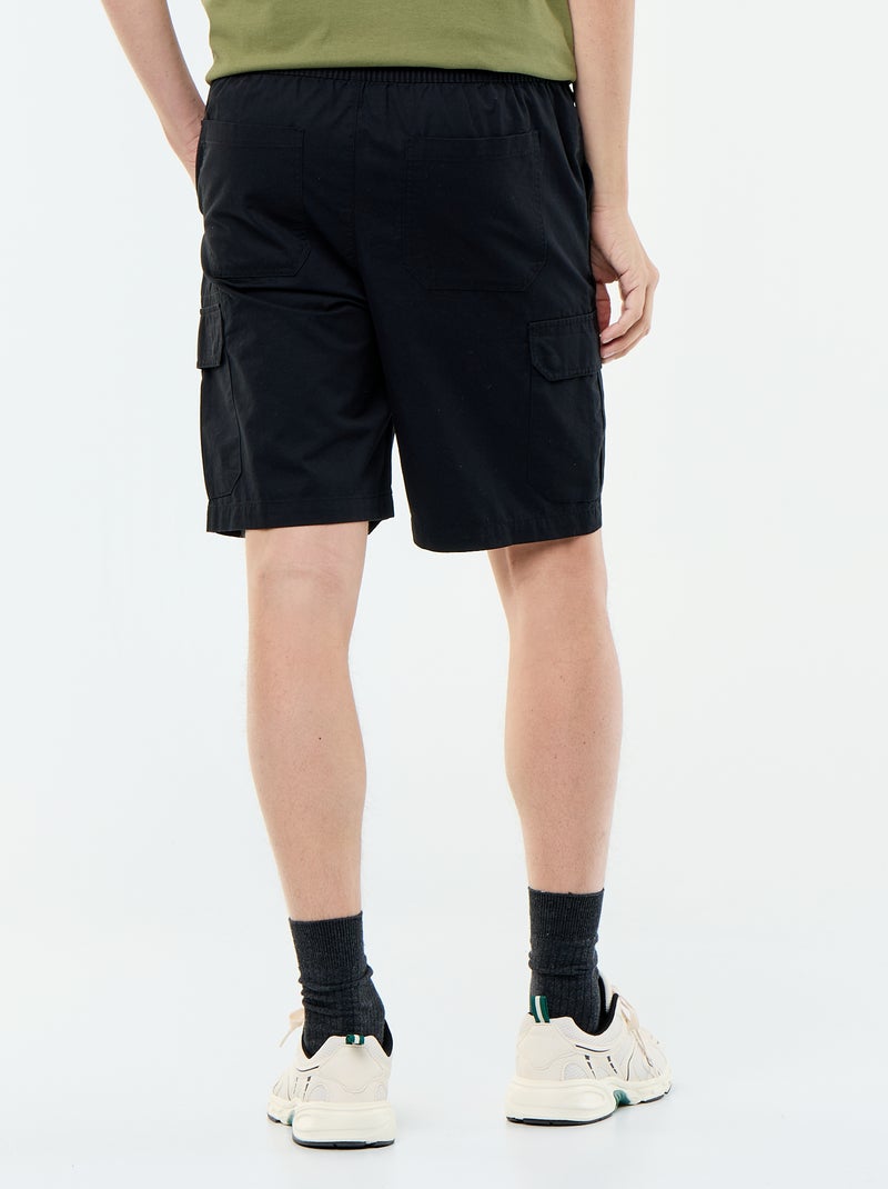 Bermuda chino de sarga Negro - Kiabi