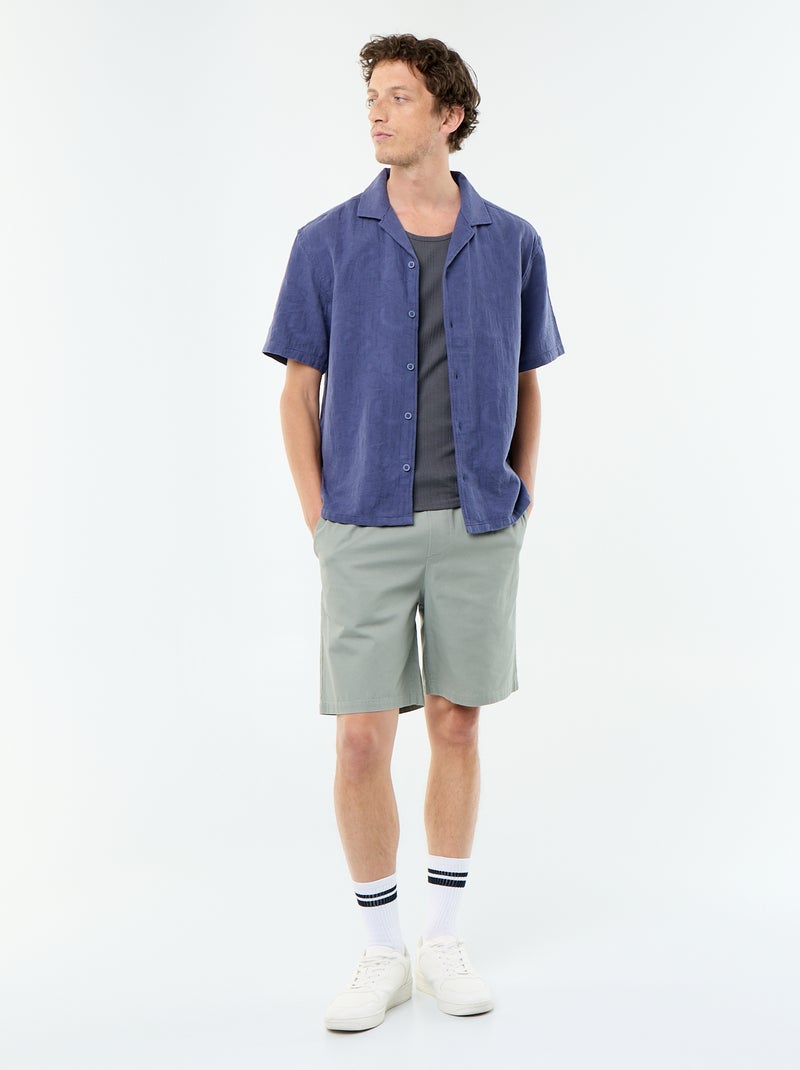 Bermuda chino de sarga Verde - Kiabi