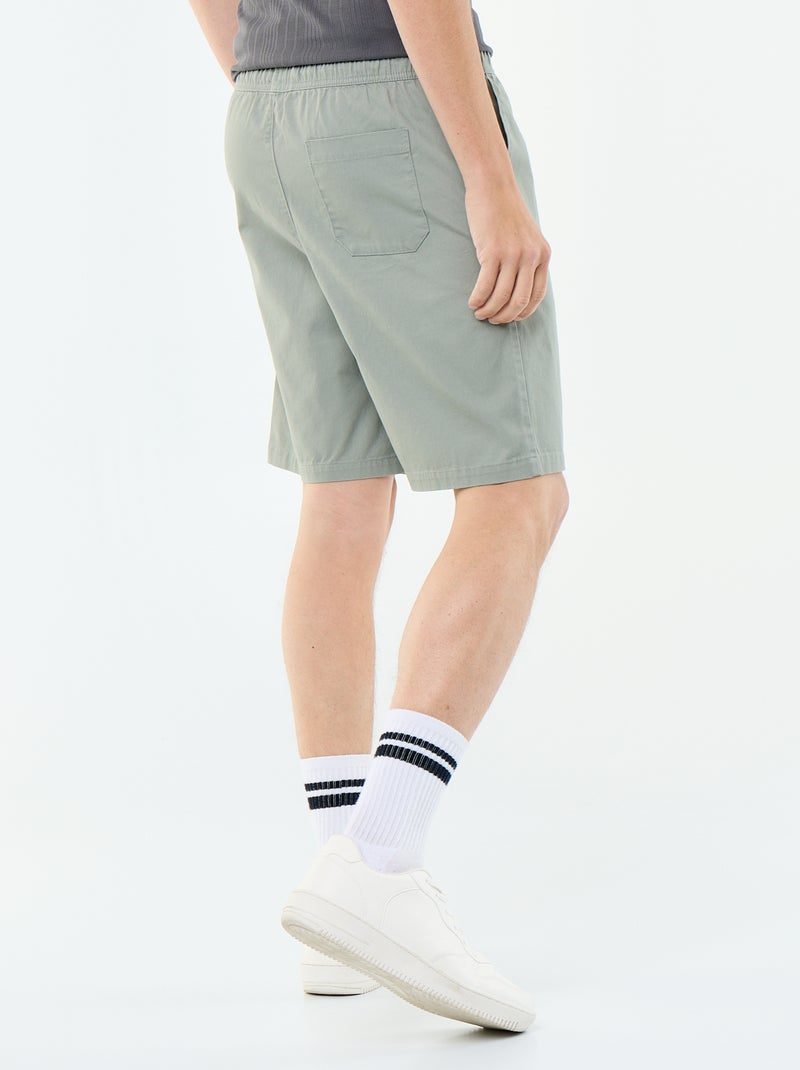 Bermuda chino de sarga Verde - Kiabi