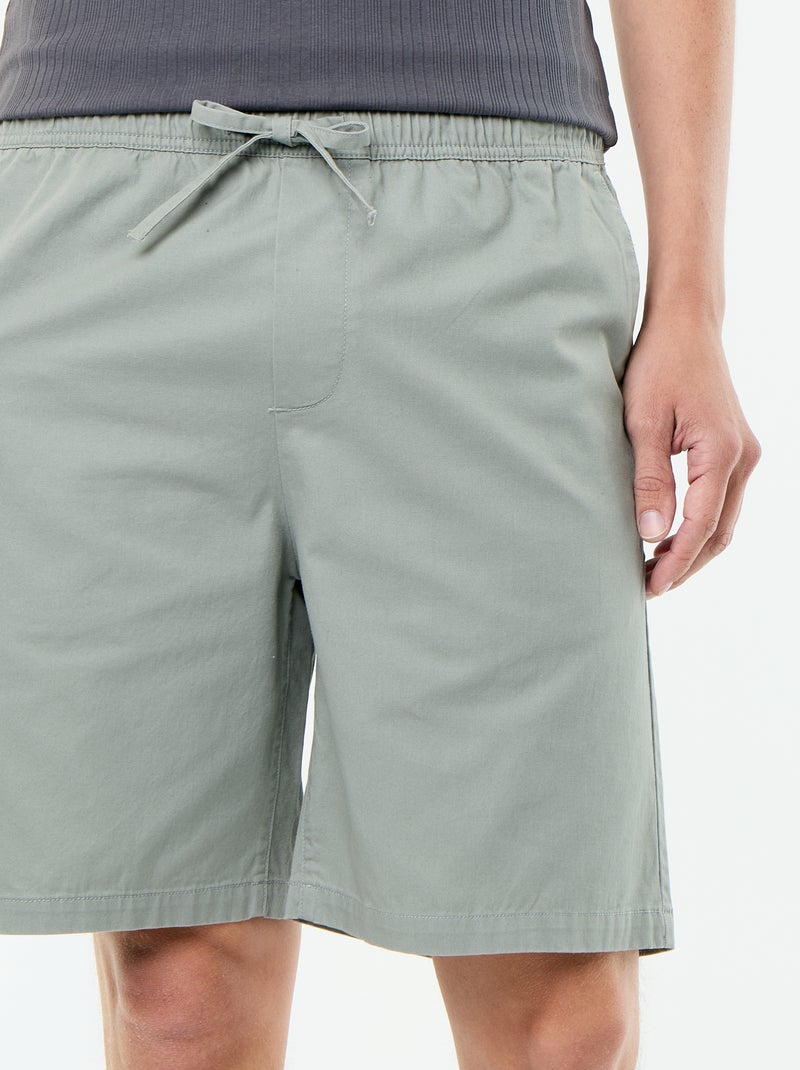 Bermuda chino de sarga Verde - Kiabi