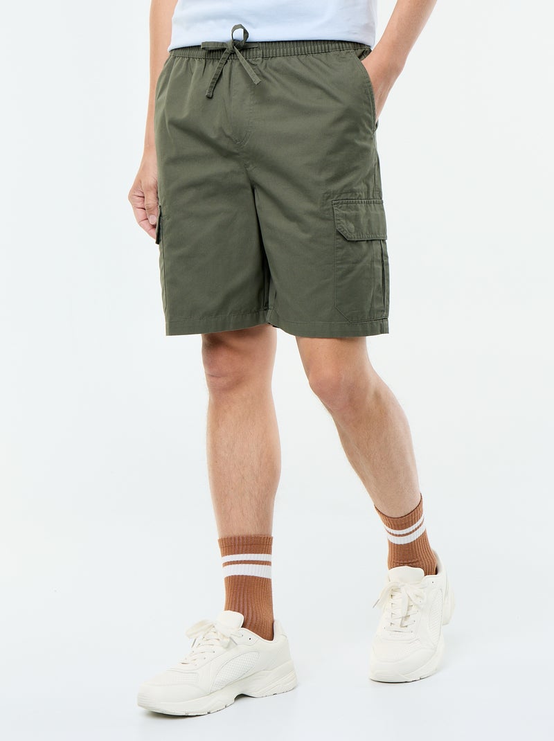 Bermuda chino de sarga Verde - Kiabi
