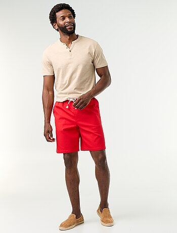 Bermuda chino de tejido dobby