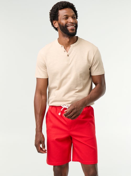 Bermuda chino de tejido dobby - Kiabi Bermuda chino de tejido dobby - Kiabi