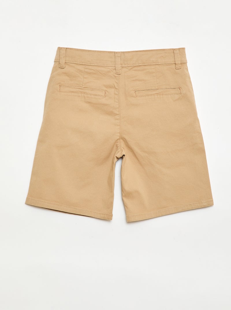 Bermuda chino de twill Beige - Kiabi