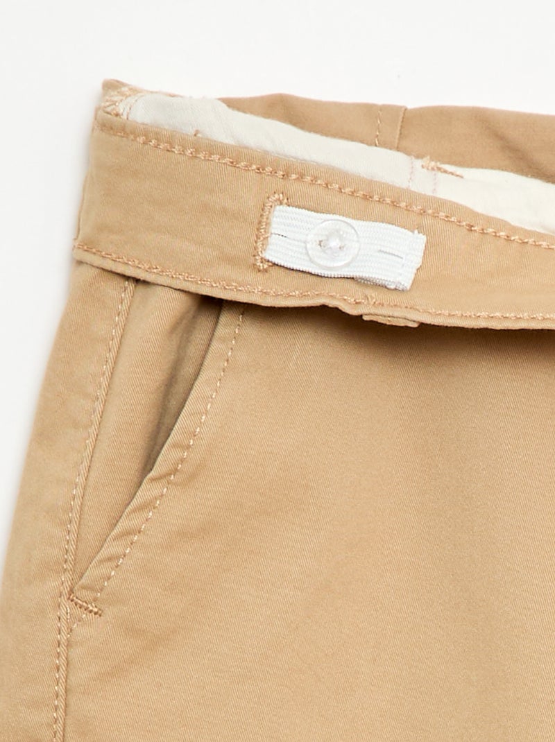 Bermuda chino de twill Beige - Kiabi
