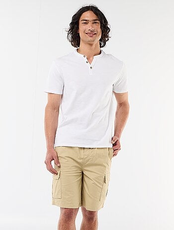 Bermuda chino en popelina con bolsillos con solapa