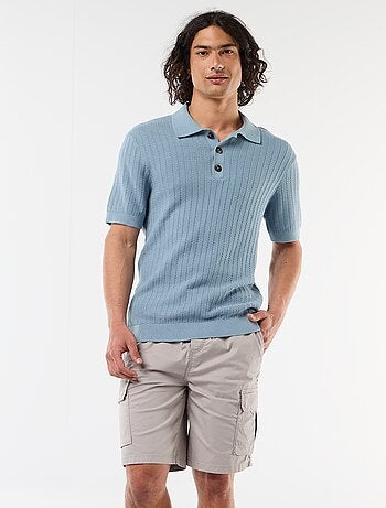 Bermuda chino en popelina con bolsillos con solapa